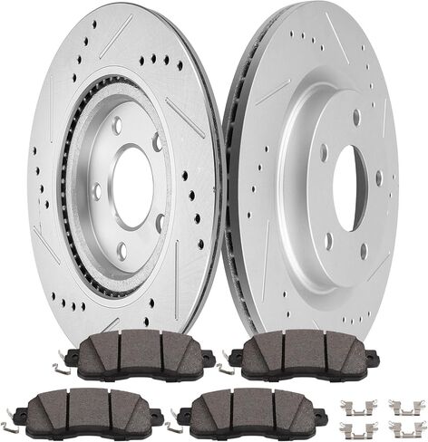 SCITOO - Brake Kits For Jeep For Wrangler 2007-2017,For Jeep For Wrangler JK 2018 Rear Disc Brake Rotors and Ceramic Brakes Pads Replacement: D1274-8390;53041 in Saudi Arabia