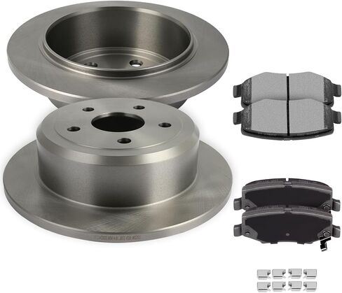 SCITOO - Brake Kits For Jeep For Wrangler 2007-2017,For Jeep For Wrangler JK 2018 Rear Disc Brake Rotors and Ceramic Brakes Pads Replacement: D1274-8390;53041 in Saudi Arabia