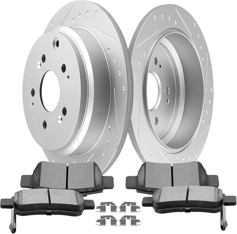SCITOO - Brake Kits For Jeep For Wrangler 2007-2017,For Jeep For Wrangler JK 2018 Rear Disc Brake Rotors and Ceramic Brakes Pads Replacement: D1274-8390;53041 in Saudi Arabia