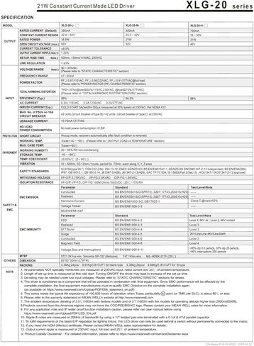 مصدر الطاقة XLG-20 XLG-20-H-B XLG-20-L-B XLG-20-M-B XLG-20-H XLG-20-L XLG-20-M 21 واط سائق تيار مستمر (XLG-20-M) in Kuwait