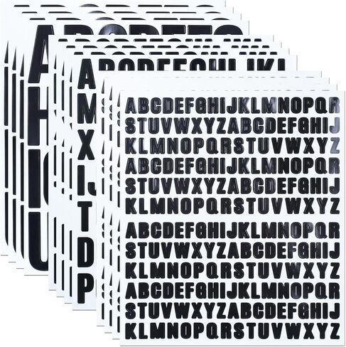 1248 Pieces Small Black Letters 1/2,1,2 Inch Capital Alphabet Sticker for Scrapbooking,Bulletin Boards,Mailbox,Bottle and Cups in Saudi Arabia