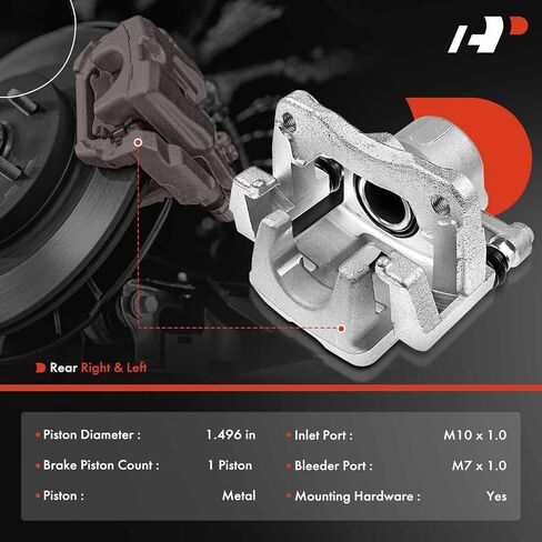 مجموعة فرجار قرص الفرامل الممتازة مع دعامة متوافقة مع موديلات مختارة من تويوتا - RAV4 2006 2007 2008 2009 2010 2011 2012 - السائق الخلفي وجانب الراكب، مجموعة من قطعتين in Kuwait