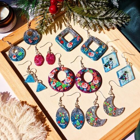 3 Pairs Earring Resin Molds Stud Earring Jewelry Epoxy Resin Silicone Molds in Kuwait
