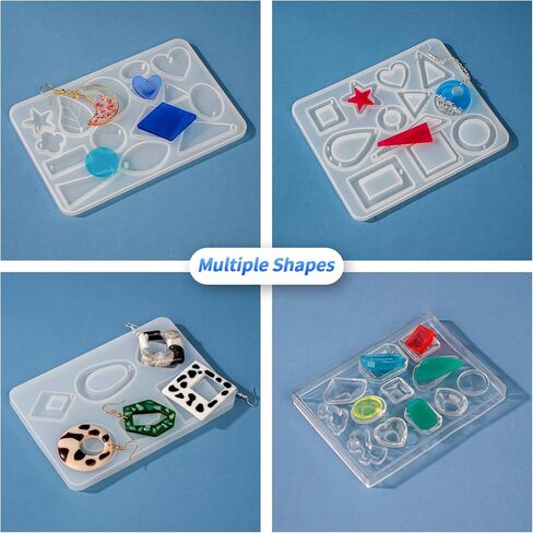 3 Pairs Earring Resin Molds Stud Earring Jewelry Epoxy Resin Silicone Molds in Kuwait