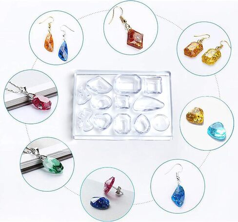 3 Pairs Earring Resin Molds Stud Earring Jewelry Epoxy Resin Silicone Molds in Kuwait