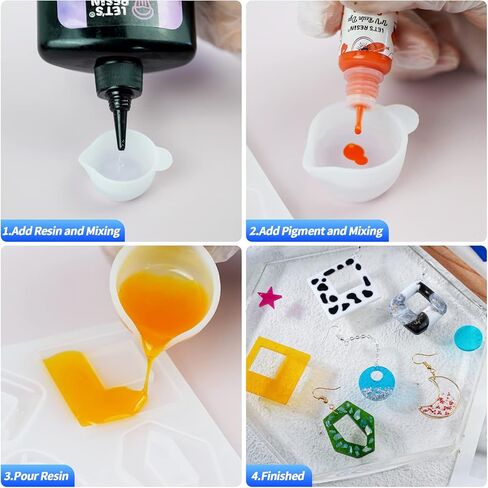 3 Pairs Earring Resin Molds Stud Earring Jewelry Epoxy Resin Silicone Molds in Kuwait