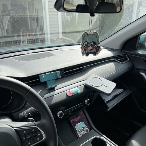 PumpCar 2 pieces Miku double-sided hanging cartoon cherry-scented funny car air freshener Cool hanging for rearview mirror Interior Accessories Gifts in Saudi Arabia