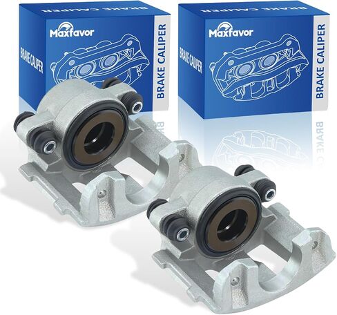 مجموعة فرجار الفرامل Maxfavor 184339 184340 متوافقة مع Jeep 1990-2001 Cherokee 1993-1998 Grand Cherokee 1990-2006 Wagoneer 1997-2006 Jeep TJ مجموعة فرجار الفرامل الأمامية اليسرى اليمنى in Kuwait