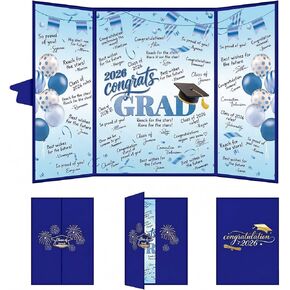 2026 Graduation Decorations Class of 2026 - Blue Graduation Guest Book Sign in Board Graduation Signature Book for College & High School Party Supplies Graduation Gifts in Saudi Arabia