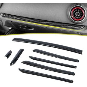 Interior Console Dashboard Door Panel Moldings Cover Trims for Audi A3 S3 RS3 2014-2018 Strip Carbon Fiber 7Pcs in Saudi Arabia