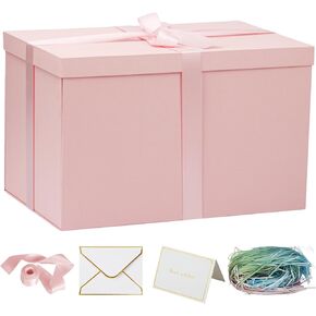 YINUOYOUJIA Extra Large Gift Box,17x11x11 Inches Black Gift Boxes with Lids for Presents,11-inch Deep Gift Box for Wrapping Gifts.Ideal for Birthday,Weddings,Anniversary,Christmas or Business. in Kuwait