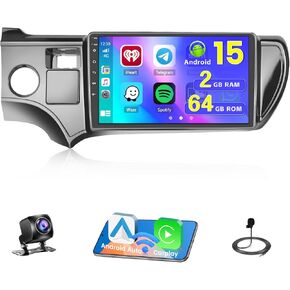 [2+64G] Ohradio Android 13 Car Stereo for Toyota Prius C 2012-2014 (LHD), 9'' Touch Screen Car Radio with Wireless CarPlay Android Auto GPS Navigation Mirror Link WiFi BT DSP in Saudi Arabia