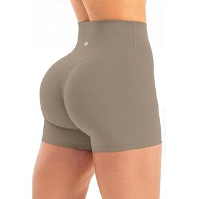 Sogetdo High Waisted Biker Shorts for Women Hidden Scrunch Butt No Front Seam 4.5 Inches Workout Gym Active Yoga Shorts in Saudi Arabia