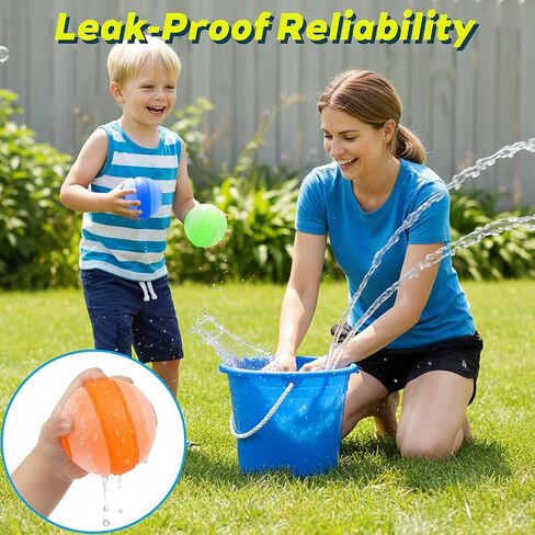 Reusable Water Balloons 6 Pcs Quick-Fill Self-Sealing Pool & Beach Water Toys for Boys Girls Ages 3-12, Outdoor Summer Splash Balls for Backyard Kids Activities (6 Colour) in Saudi Arabia