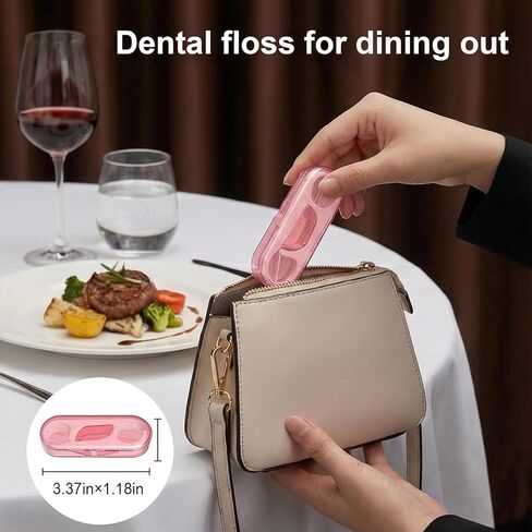 10 Pieces Holy Rose Travel Dental Floss Case-Micro Floss ToothPicks-Portable Flosser Picks Cases Contains Floss Stick 100 Count Sealed Storage for Teeth Cleaning (Green+Pink) in Saudi Arabia