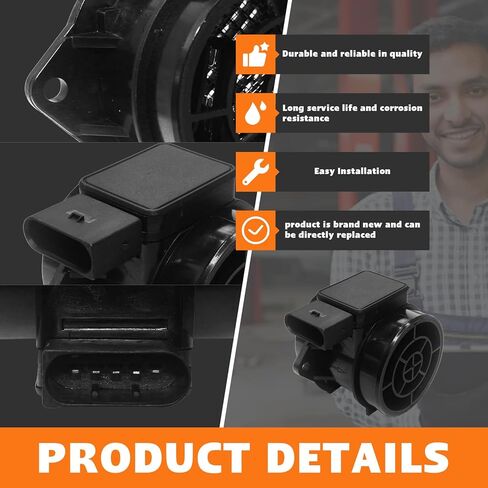 28164-23700 Mass Air Flow Sensor Meter MAF for Kia Rio Rio5 Spectra Spectra5 Sportage, Hyundai Accent Elantra Tiburon Tucson L4 1.6L 2.0L, Replace 5WK96431 28164-25000 2816423720 in Saudi Arabia