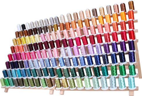 مجموعة خيوط آلة التطريز البوليستر 160 لونًا من Threadart، جميع مجموعات الألوان متضمنة | 500 متر بكرات 40 واط | لماكينات Brother Babylock Janome Singer Pfaff Husqvarna Bernina - جميع الألوان 160 500 متر in Kuwait