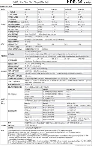 HDR-30-5 HDR-30-12 HDR-30-15 HDR-30-24 HDR-30-48 Switching Power Supply 30W(HDR-30-12V) in Saudi Arabia
