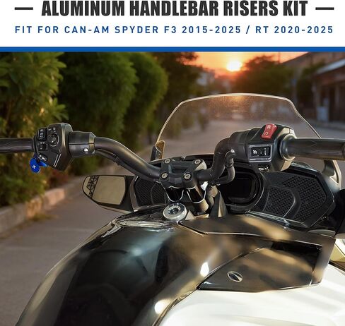 Handlebar Risers for Can-am Spyder F3 2015-2025 / Spyder RT 2020-2025, 2" Aluminum Handle Bar Riser Extension Kit Mount Clamps in Saudi Arabia