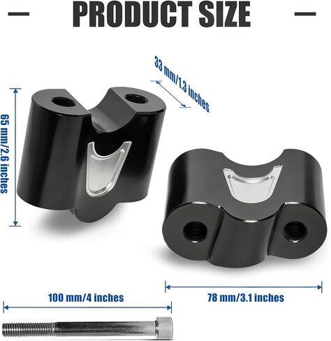 Handlebar Risers for Can-am Spyder F3 2015-2025 / Spyder RT 2020-2025, 2" Aluminum Handle Bar Riser Extension Kit Mount Clamps in Saudi Arabia