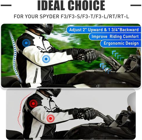 Handlebar Risers for Can-am Spyder F3 2015-2025 / Spyder RT 2020-2025, 2" Aluminum Handle Bar Riser Extension Kit Mount Clamps in Saudi Arabia