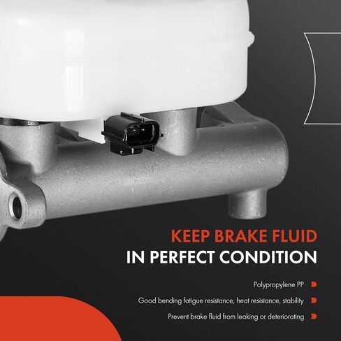 A-Premium Brake Master Cylinder with Reservoir and Sensor Compatible with Ford Vehicles - For Windstar 1999-2003, Fit Rear Drum Brakes With Traction Control in Kuwait