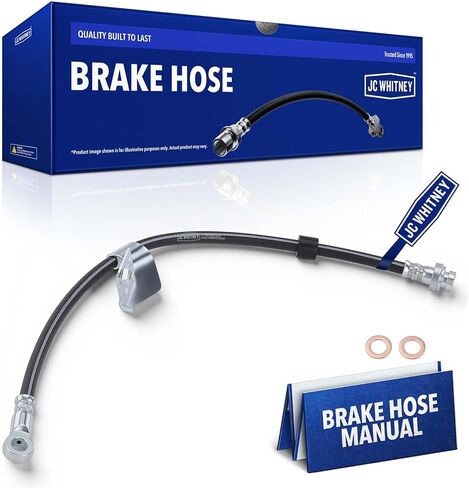 JC Whitney JFBAJCWBHH00107 Front Left Brake Hydraulic Hose - Compatible with Jeep Compass 07-17, Patriot 07-17, Chrysler 200 11-14, Sebring 07-10, Dodge Avenger 08-14, Caliber 07-12 in Kuwait