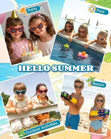 Kids Spider Sunglasses Bulk 24 Pack, Party Favors for Kids Age 3-8, UV400 Protection Sunglasses for Boys Girls, Goodie Bags Stuffers for Birthday/Classroom/Pool Party Supplies, Gifts for Students in Saudi Arabia