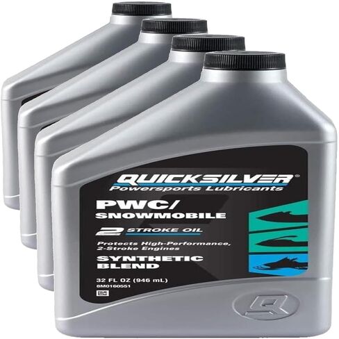 Quicksilver 8M0166406 2-Stroke PWC/Snowmobile Engine Oil – Premium Synthetic Blend – 1 Qt. in Saudi Arabia