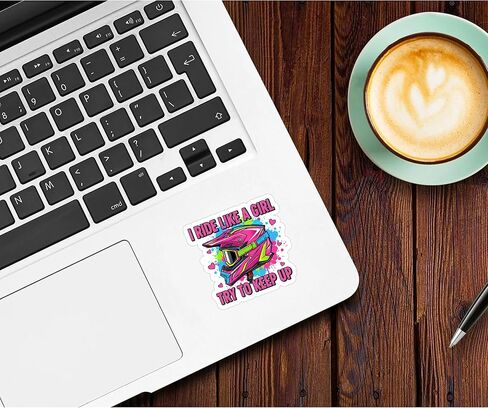 30PCS Dirt Bike Girl Stickers Pack – Waterproof Vinyl Motocross Stickers for Girls with Helmets, Bikes, Quotes for Laptop, Helmet, Dirt Bike, Water Bottle, Journal in Saudi Arabia