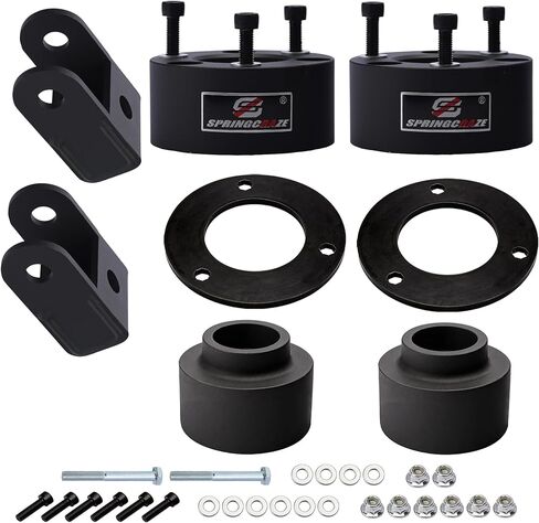 Leveling Lift Kit 3" Front + 2" Rear for 2009-2018 Ram 1500 4WD, Full Lift Kit with 2-4" Rear Shock Extensions,Include Strut Spacers Rear Lift Spacer & Sound Isolator in Saudi Arabia