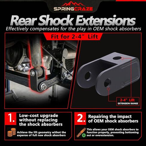 Leveling Lift Kit 3" Front + 2" Rear for 2009-2018 Ram 1500 4WD, Full Lift Kit with 2-4" Rear Shock Extensions,Include Strut Spacers Rear Lift Spacer & Sound Isolator in Saudi Arabia