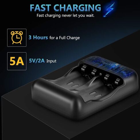 حزمة بطارية Rapthor 2X 2500mAh قابلة للشحن مع شاحن لأجهزة Xbox One/One X/One S/Series X/S طقم بطاريات (بطاريتان + شاحن واحد) in Kuwait