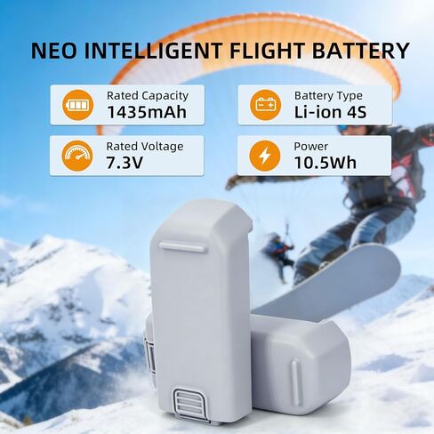 (2-Pack Neo Battery,1435mAh Intelligent Flight Replacement Li-ion Battery,Max 18 Mins Flight Time,Compatible with DJI Neo Drone in Saudi Arabia