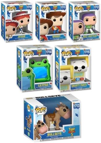 Funko Pop! Toy Story 5 Complete Set of 6 Vinyl Figures, Jessie, Woody, Buzz Lightyear, Bullseye, Lilypad, Smarty Pants #1710-1715 in Kuwait
