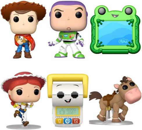Funko Pop! Toy Story 5 Complete Set of 6 Vinyl Figures, Jessie, Woody, Buzz Lightyear, Bullseye, Lilypad, Smarty Pants #1710-1715 in Kuwait
