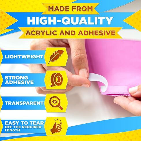 Fabric Tape for Clothes – 60-Yard Roll, Ultra-Thin Transparent Adhesive Basting Tape 1/4 Double Sided for Sewing – Quick Fixes, Seamless Bonding, Clean Removal | for DIY Projects and Clothing Repairs in Saudi Arabia