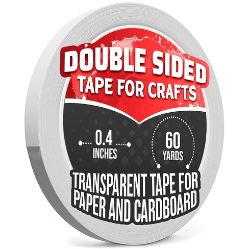 Fabric Tape for Clothes – 60-Yard Roll, Ultra-Thin Transparent Adhesive Basting Tape 1/4 Double Sided for Sewing – Quick Fixes, Seamless Bonding, Clean Removal | for DIY Projects and Clothing Repairs in Saudi Arabia