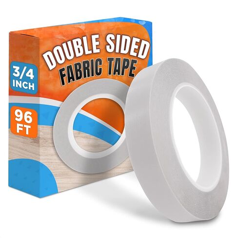 Fabric Tape for Clothes – 60-Yard Roll, Ultra-Thin Transparent Adhesive Basting Tape 1/4 Double Sided for Sewing – Quick Fixes, Seamless Bonding, Clean Removal | for DIY Projects and Clothing Repairs in Saudi Arabia
