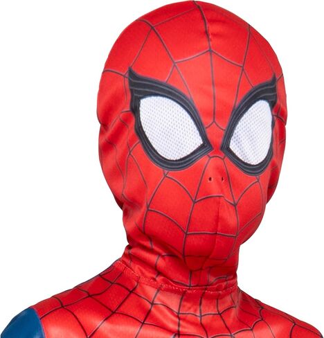زي الهالوين الرسمي للشباب من MARVEL Spider-Man - بذلة مطبوعة ممتازة مع قناع قماشي قابل للسحب in Kuwait