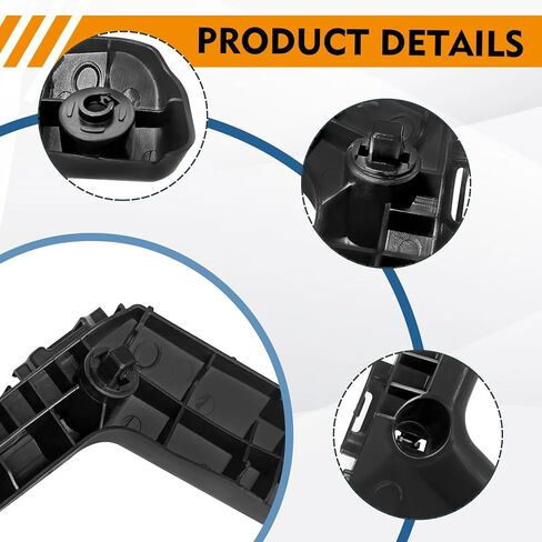Pair of Front Bumper Cover Retainer Brackets (Left & Right) – Compatible with 2014-2016 Toyota Corolla L/LE/LE Eco – Replaces 52115-02240, 52116-02240, TO1043123, TO1042123 in Kuwait