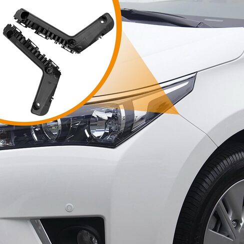 Pair of Front Bumper Cover Retainer Brackets (Left & Right) – Compatible with 2014-2016 Toyota Corolla L/LE/LE Eco – Replaces 52115-02240, 52116-02240, TO1043123, TO1042123 in Kuwait