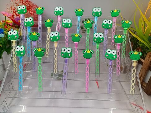 24 Packs Frog Shape Bulk Mini Bubble Wands, for Kids Boys and Girls Toys Holiday Party Favors,Classroom Student Frog Party Supply Gifts in Saudi Arabia