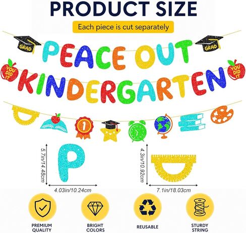Preschool Graduation Banner, NO-DIY Glittery Next Stop Kindergarten Decor for Prek Grad Party Supplies in Saudi Arabia