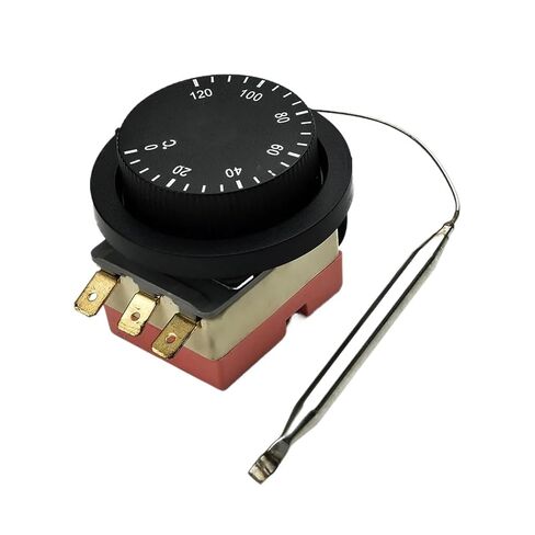 Electric Fan Thermostat Switch Radiator 0℃ to 120℃ 250V Steel Temperature Control Probe for Electrical Oven in Kuwait
