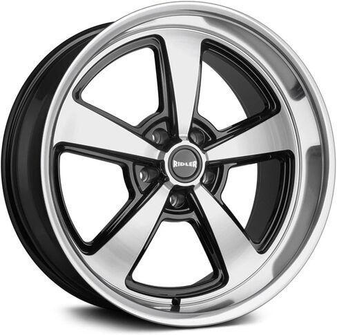 RIDLER 652 652 Gloss Black with Diamond Cut FACE & Lip 20X8.5 5-139.7 0MM 108.1MM in Saudi Arabia