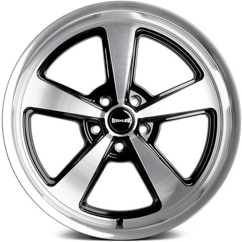 RIDLER 652 652 Gloss Black with Diamond Cut FACE & Lip 20X8.5 5-139.7 0MM 108.1MM in Saudi Arabia