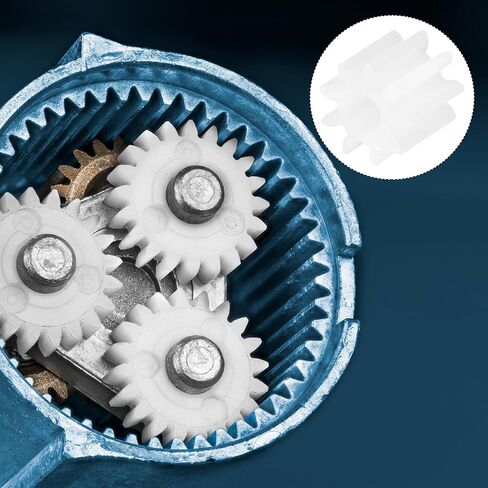 MECCANIXITY 50 قطعة من التروس البلاستيكية 9 أسنان ترس محرك بلاستيكي موديل 92A ترس تخفيض لنموذج سيارة RC DIY روبوت (أبيض، وحدة 0.5) in Kuwait