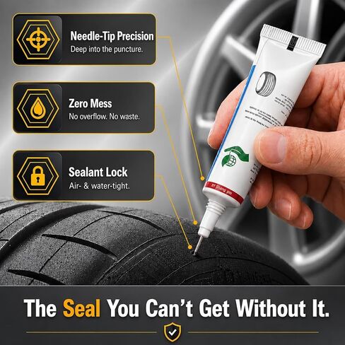 DR. JAYPRO Tire Repair Screws (62 PCS) - Heavy Duty Screw Tire Plug Kit with Ergonomic Screwdriver & Sealant, Flat Tire Repair Kit for Tubeless Tires on Cars, SUVs, Motorcycles, Trucks, ATVs & E-Bikes in Kuwait
