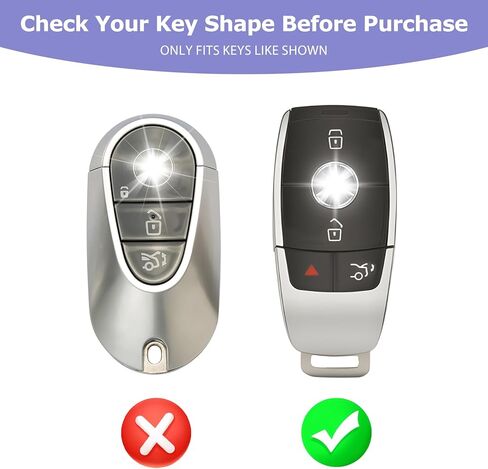 for Mercedes Benz Key Fob Cover Fits 2016-2025 GLA GLB GLC EQA EQB GLE GLS SLC A/B/C/E/G/Class 200/300/350/400/450/500/560/600/680 Accessories Case in Saudi Arabia